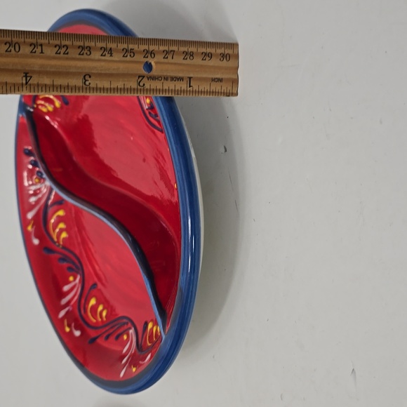 New Classic Set Of 2 Ceramic Split Tapa Dish Made In Spain Ceramicas Anoru SL